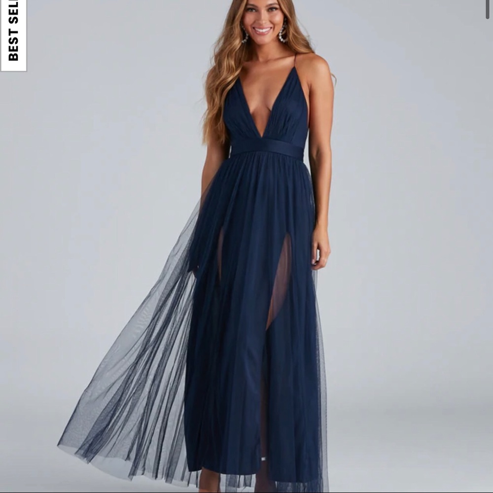 Windsor Dress Elisabeth Pleated Tulle Formal Dress